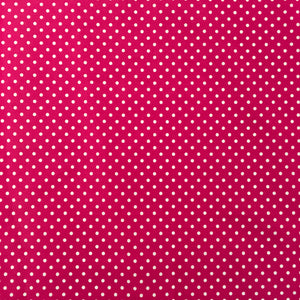 Cerise Spot Poplin Print