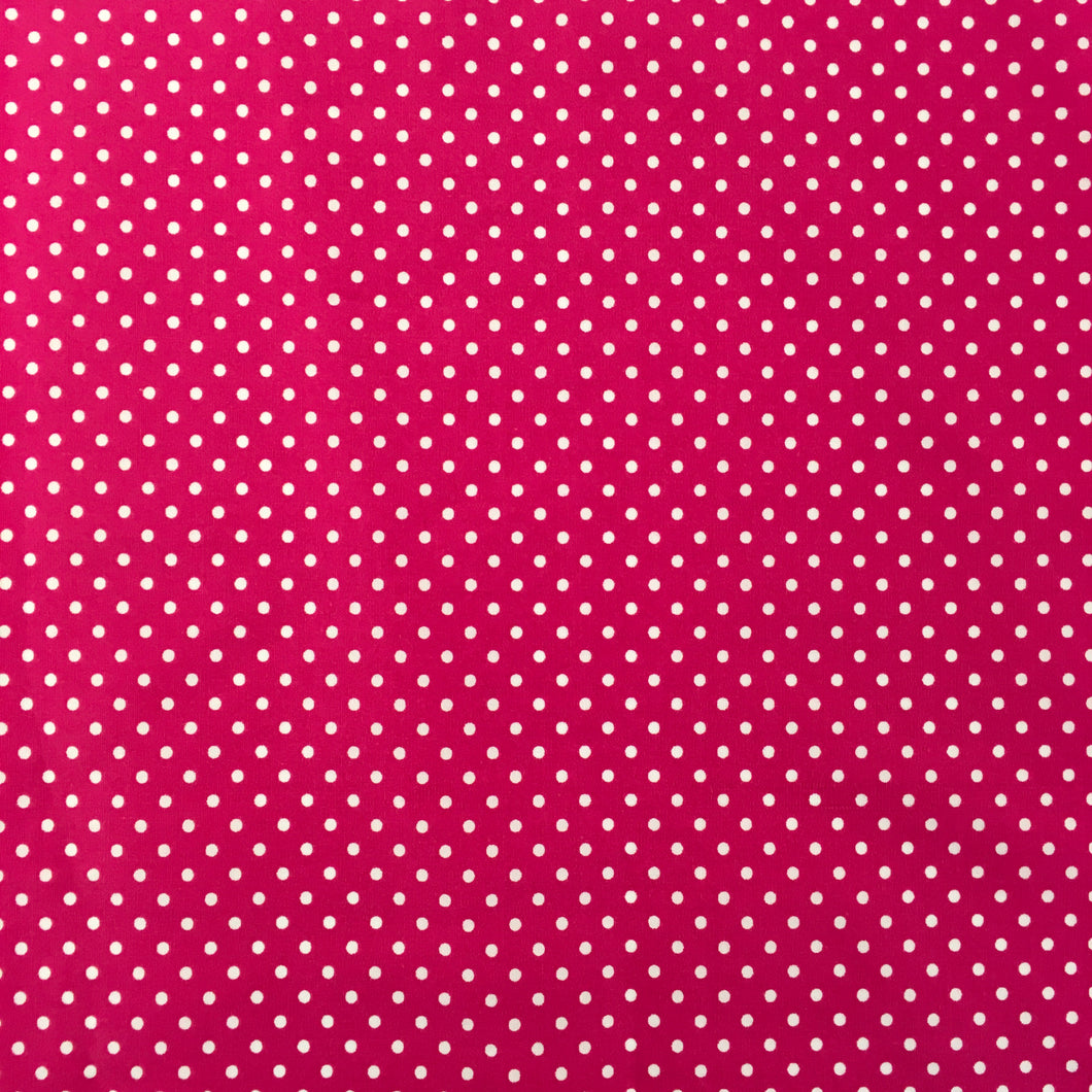 Cerise Spot Poplin Print