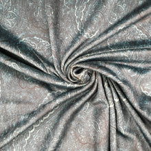 Load image into Gallery viewer, Teal Paisley Velour