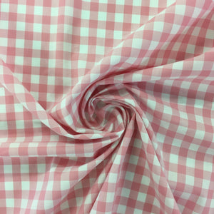 Pink 3/8” 9mm Yarn Dyed Gingham