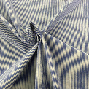 Cotton Seersucker stripe Dark Blue