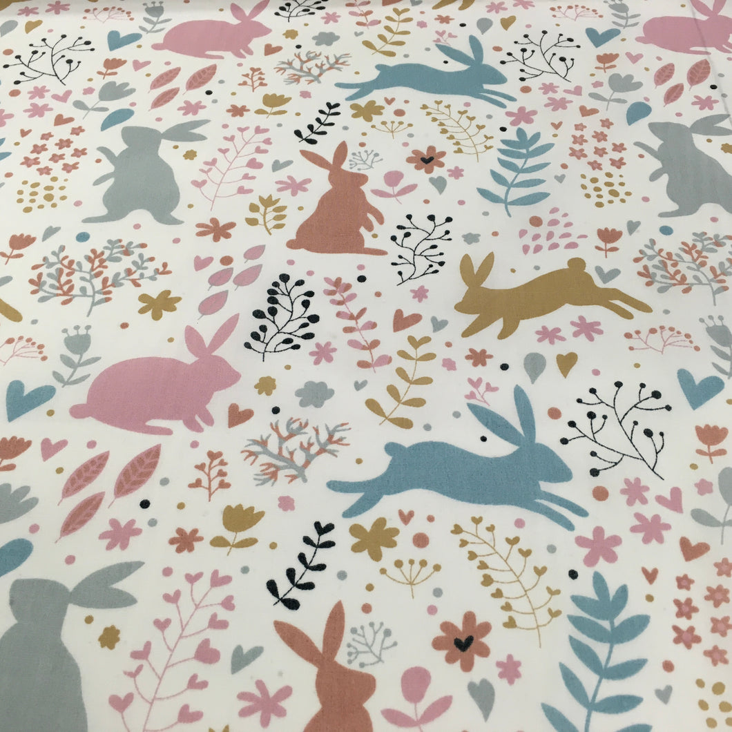 Multi Bunny Polycotton Print