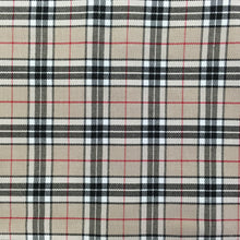 Load image into Gallery viewer, Poly Viscose Beige Tartan