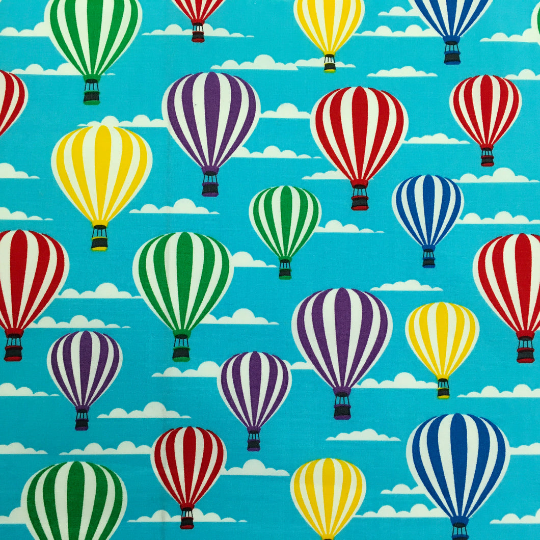 Turquoise Balloon Cotton Poplin Print