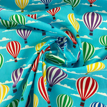 Load image into Gallery viewer, Turquoise Balloon Cotton Poplin Print