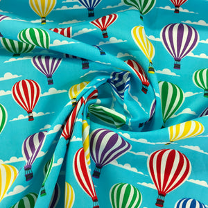 Turquoise Balloon Cotton Poplin Print