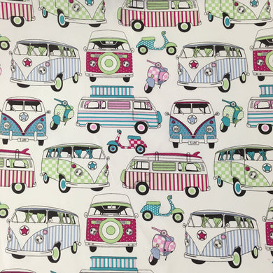 Camper Vans Candy Cotton Print