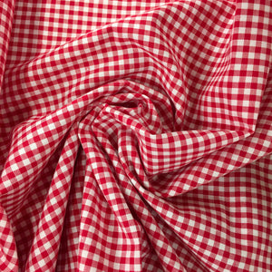 Red 1/8” 3mm Yarn Dyed Gingham