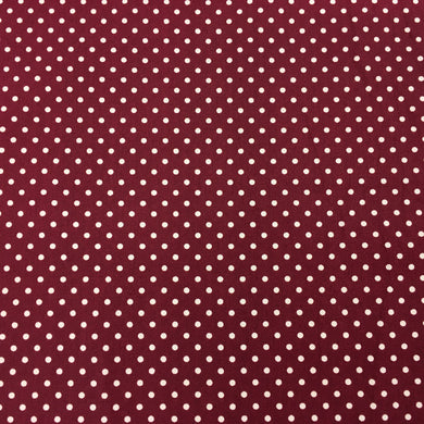 Burgundy Spot Poplin Print