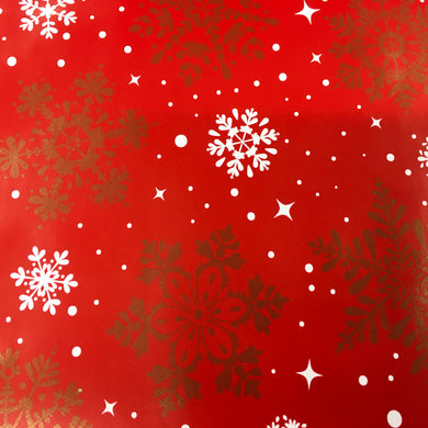 Red Snowflakes Printed PVC