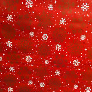 Red Snowflakes Printed PVC