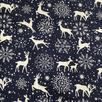 Navy Reindeer  - Christmas Print 🎄