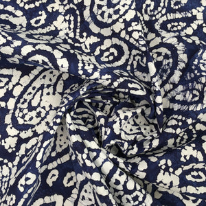 Navy White Batik