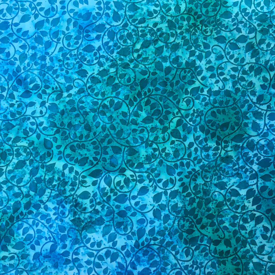 Turquoise Leaves Batik