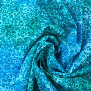 Turquoise Leaves Batik