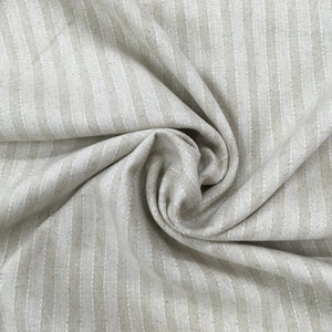 Natural Jacquard Stripe Linen Viscose