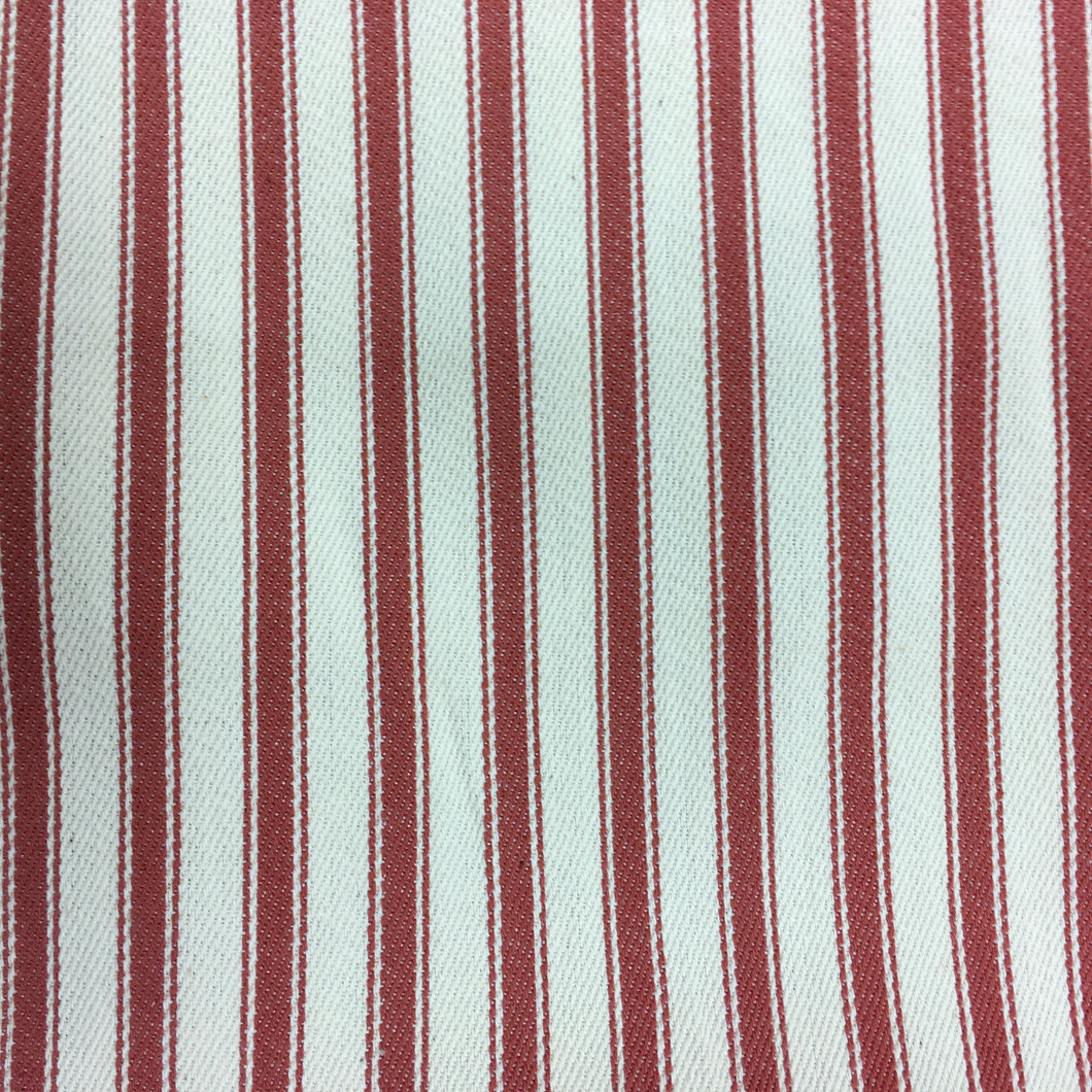 Terracotta Canvas Ticking Stripes