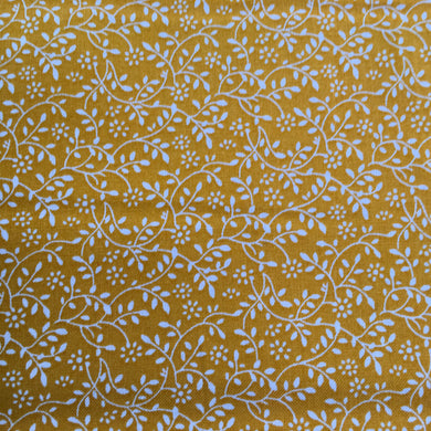 Butterscotch Floral Vine Cotton Print